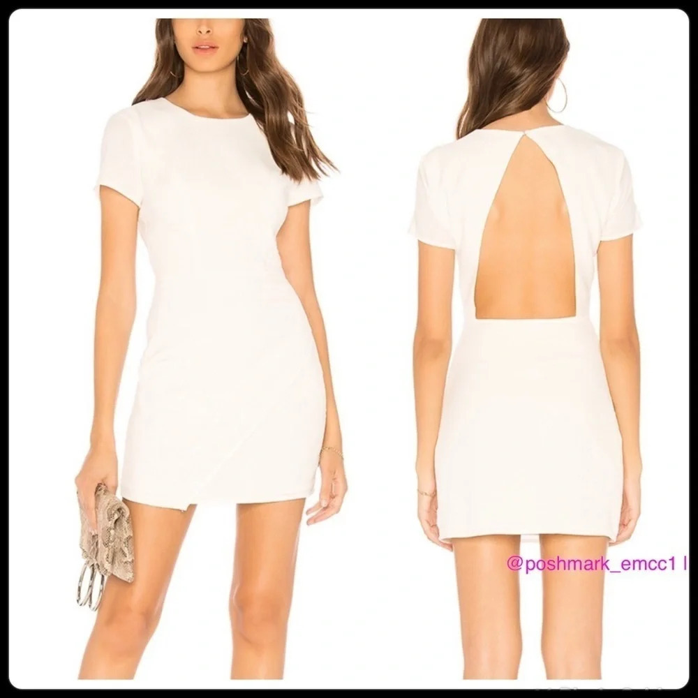 By the Way Cheyenne White Open Back Mini Dress Sun